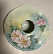 ANTIQUE O. & E. G. Royal Austria Hair Receiver Hand Painted Flowers picture