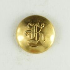 1880s-90s Crest Letter R Seal Military Style Uniform Button L4BT picture