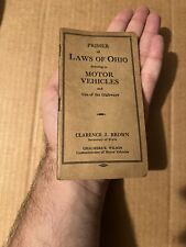VINTAGE PRIMER TO LAWS OF OHIO RELATING TO MOTOR VEHICLES  (1929)) picture