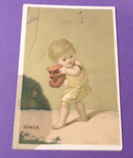 ANTIQUE VICTORIAN TRADE CARD COLORFUL SCRAPBOOK CRAFTS NO ADVERTISING picture
