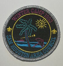 1993  Houston Council Winter Camp Silver Mylar Patch Texas  Boy Scout BSA  TK4 picture