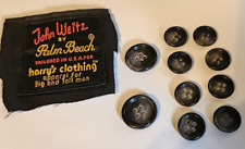 10 John Weitz by Palm Beach REPLACEMENT BUTTONS Black Gray Marbled 3/4