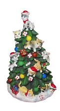 Santa Cats on a Light up Christmas Tree Illuminated Holiday Decor 9