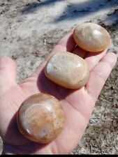 Lot of 3 Stunning Polished Moonstone Mineral Specimens Healing. C4 picture