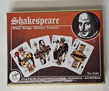 Piatnik Shakespeare Playing Cards Non-Standard Double Deck Vienna Austria Unique picture