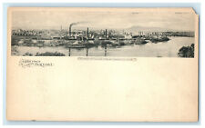 c1900 Panorama of Connecticut River, Greetings from Holyoke PMC Postcard picture