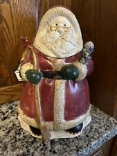 Vintage Santa w Animals Cookie Jar GKAO picture