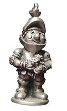 Hudson Fine Pewter Little Knight With Flowers 3145 1984 Vintage 1.25” picture