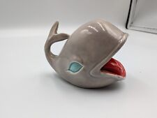 Vtg Open Mouth Gray Whale Trinket Ring Holder Ceramic Artist Signed 1969 picture