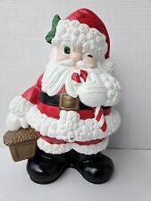 Vintage Winking Santa Claus Mold Ceramic Christmas 1981 Kitsch 80's Cute Holiday picture