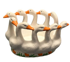 RARE VINTAGE SUPER RARE Holland Mold Circle of 10 Geese Bowl/Planter picture