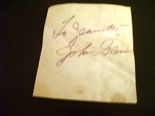 1970's John Glenn Autograph-Paper-3 1/2