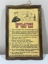 Mid Century Bar Decor “Regulations Of This Bar” picture