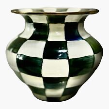 RARE MacKenzie-Childs Courtly Check Handmade Enamel Vase 5