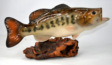 Largemouth Bass Wood Carving Big Sky Carvers Bob Berry SIGNED Montana Fish Vtg89 picture