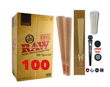 RAW Classic 98 special Size Cone AUTHENTIC(100 pack)+phily tube+glass cone tip picture