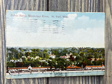 Vintage Postcard Public Baths Mississippi River St Paul Minnesota Postmark 1912 picture