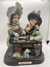 Meerchi Vintage Victorian Resin Figurine Girls Cooking 11” Lots Of Detail picture