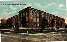 North Division High School Milwaukee WI Divided Postcard 1910s picture