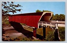 Holliwell Covered Bridge Winterset Iowa Vintage Unposted Postcard picture