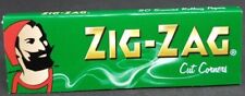 Zig Zag Rolling Papers Green Cut Corners Buy 4 or more @ $1/Pack USA SHIPPED picture