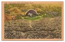 Hollywood Bowl Hollywood CA Postcard c1943 Linen WW2 picture