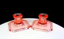 Tiffin US Glass #18 Rose Pink Square 2 Piece 2 1/4