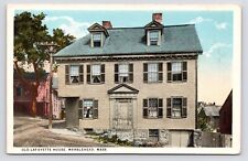 c1920s~Marblehead Mass~Old Lafayette House~New England~Essex County~VTG Postcard picture