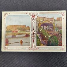 RARE Atq c. 1920s World Postcard STOCKHOLM SWEDEN ROYAL PALACE + ISLAND GARDENS picture