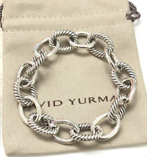 David Yurman 9.8mm Oval Link Bracelet 925 Sterling SIlver Sz 8 Inches Long picture