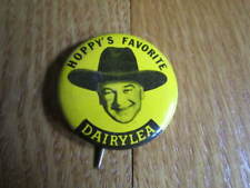 Vintage 1950s Hopalong Cassidy Dairylea Dairy Metal Pin Button Collectible Hoppy picture