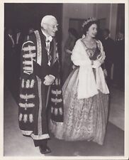 Queen Elizabeth II with Lord Adrian at Soiree at Wimple St. - Press Photo 1972 picture
