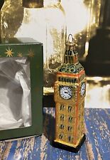 IMPULS Traditional Mouth Blown Glass Ornament Big Ben London England NEW Poland picture
