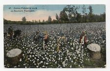 Cotton Pickers At Work Black Americana Southern Plantation Posted 1914 Postcard picture