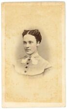 CIRCA 1880'S Hand Tinted CDV Beautiful Woman Dress B. Dickinson West Chester PA picture