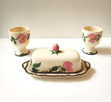 Vintage RARE Franciscan set of 2 Desert Rose Egg Cups and Covered Butter Dish picture