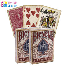 2 BICYCLE 1900 SERIES RED MARKED PLAYING CARDS DECK MAGIC TRICKS NEW picture