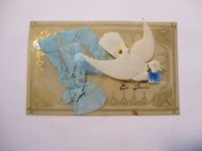 CPA FANCY GLACOID GOOD YEAR DOVE AND RIBBON picture