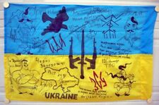 Ukraine War Flag Signed picture