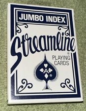 Vintage - Sealed - Blue Streamline Jumbo Index Playing Cards No. 7 Never Opened picture