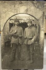 German WW1 Photo Portrait Soldiers Spike Helmets Mauser G98 Rifles War Year 1915 picture