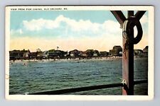 Old Orchard ME-Maine, View From Pier Casino, Antique Vintage Souvenir Postcard picture