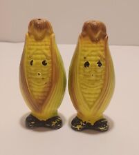 Vintage Anthropomorphic Happy Corn Salt And Pepper Shakers picture
