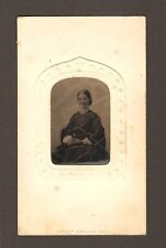Old Vintage Antique Tintype Photo Young Lady ID'd Leovinia T. Turner ? Age 36 picture