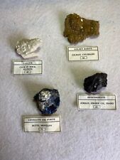 USA MINERALS Variety GOLDEN BARITE, CALCITE, HEDENBERGITE, COVELLITE w/ Pyrite picture