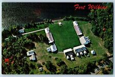c1950's Aerial View Fort Wilkins Building Keweenaw County Michigan MI Postcard picture