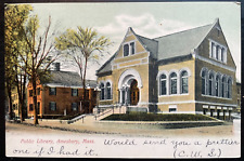 Vintage Postcard 1901-1907 Public Library, Amesbury, Massachusetts (MA) picture