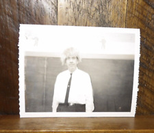 FOUND VINTAGE PHOTO PICTURE-Goofy School Teacher with Einstein Wig picture