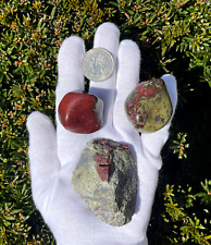 USA SALE SEE VIDEO 163g LOT DRAGON BLOOD STONE BLOODSTONE DRAGONBLOOD EPIDOTE picture