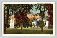 Edwardsville IL-Illinois, Public Library, Antique, Vintage c1951 Postcard picture